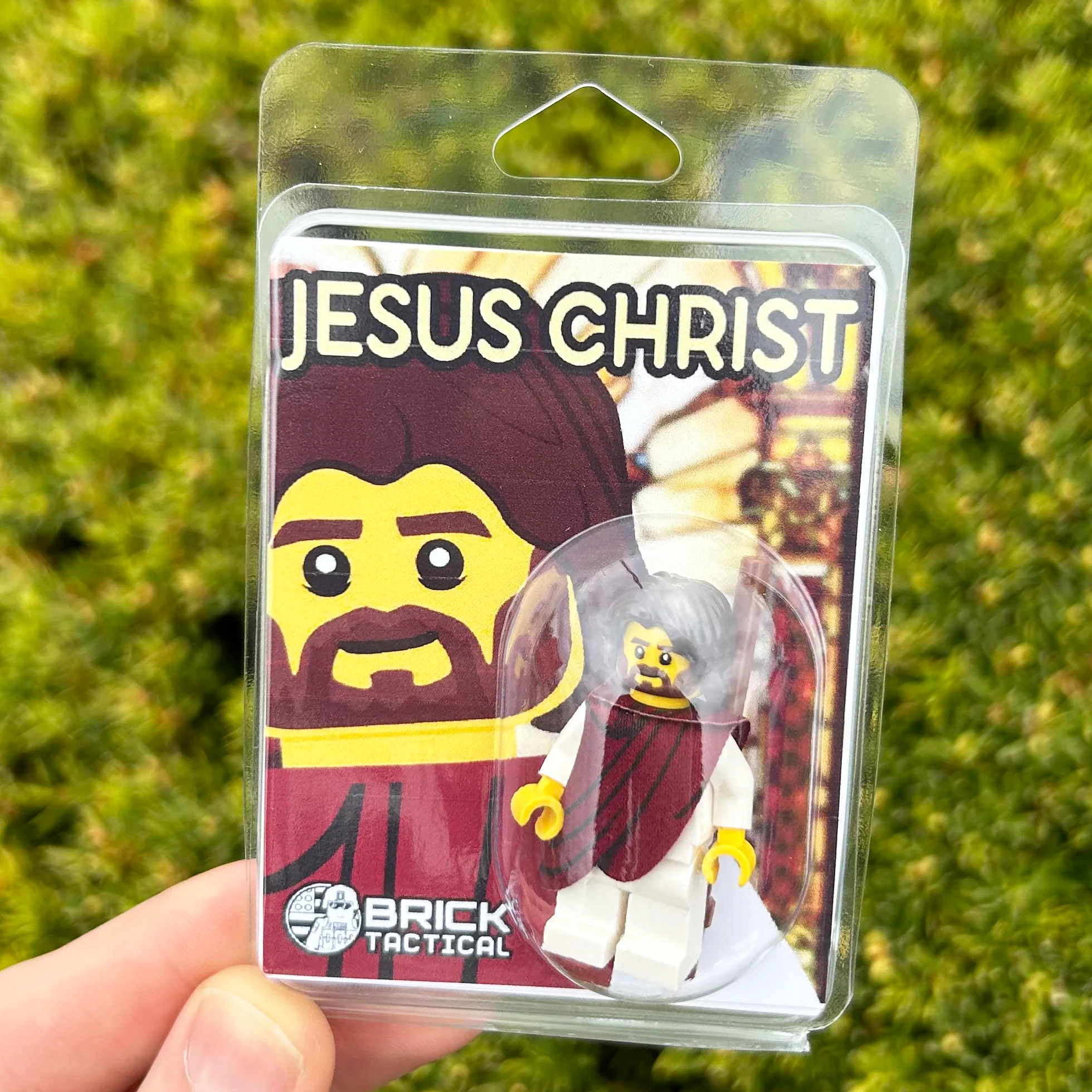 Classic Yellow Jesus (Dark Red)