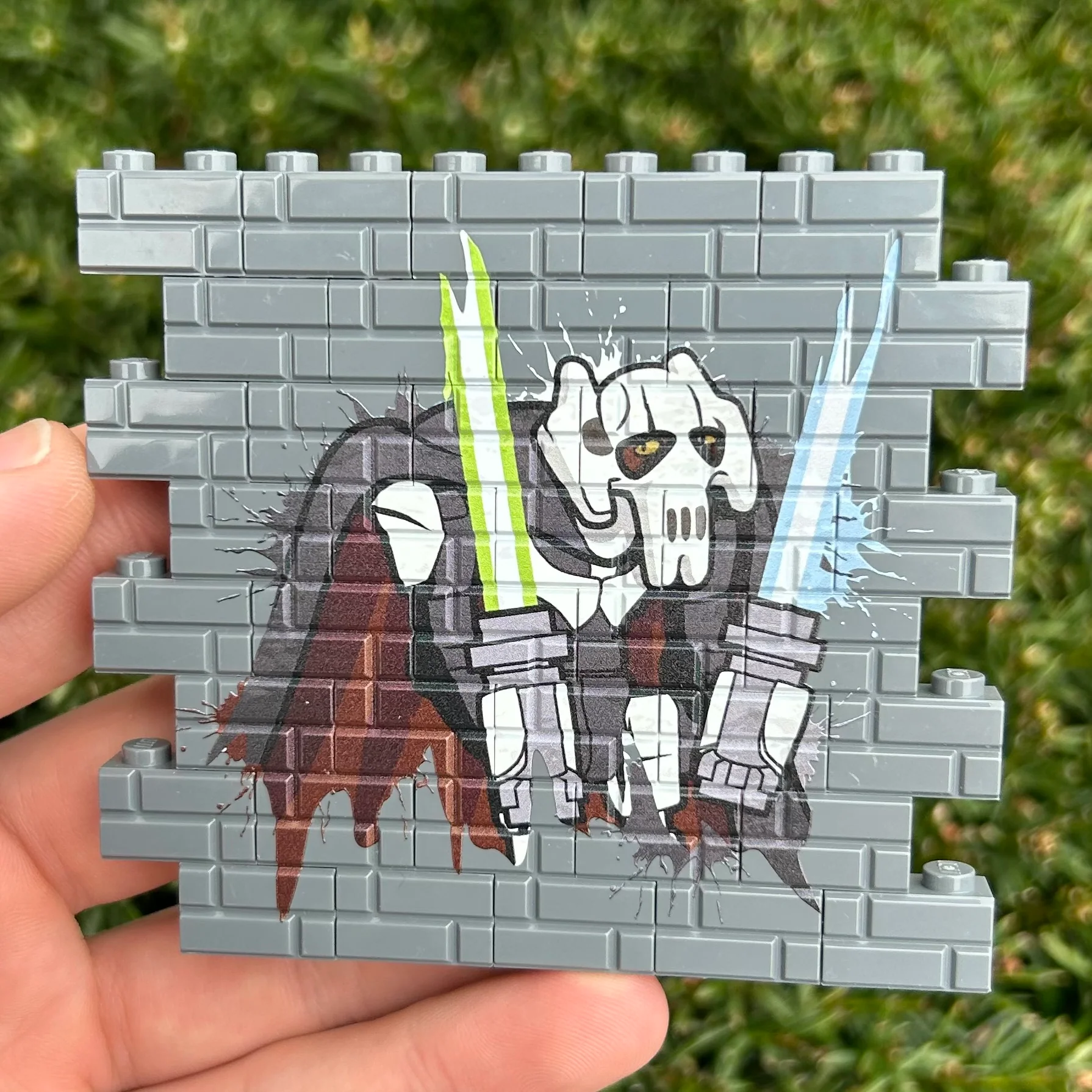 The General Graffiti Wallbrick (Dark Bluish Grey)
